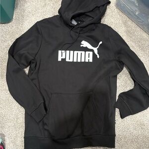 PUMA Men's Black and White Hoodie